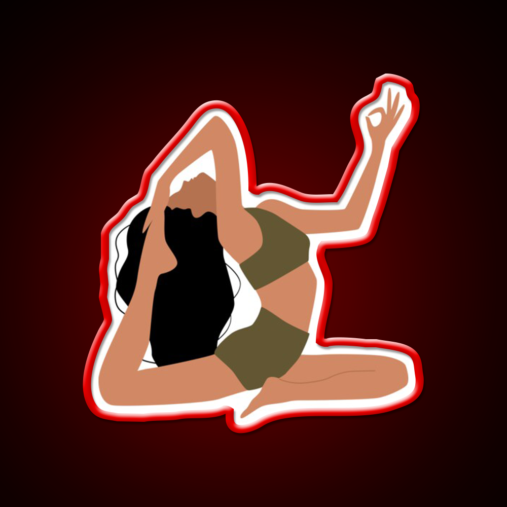 Addicted To Yoga Led Neon Sign For Wellness Space Rgb Color