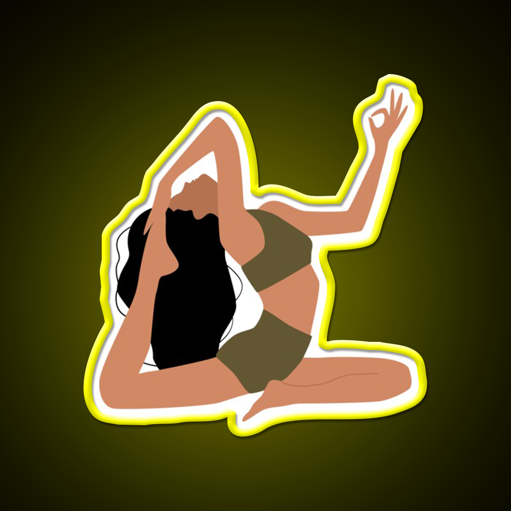 Addicted To Yoga Led Neon Sign For Wellness Space Rgb Color