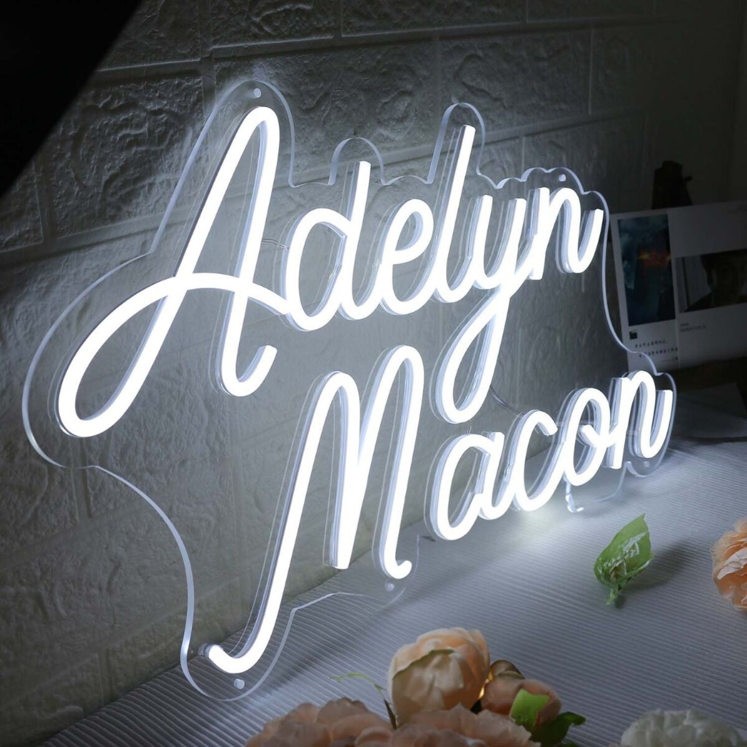 Adelyn Macon White Led Neon Sign - Shineneon