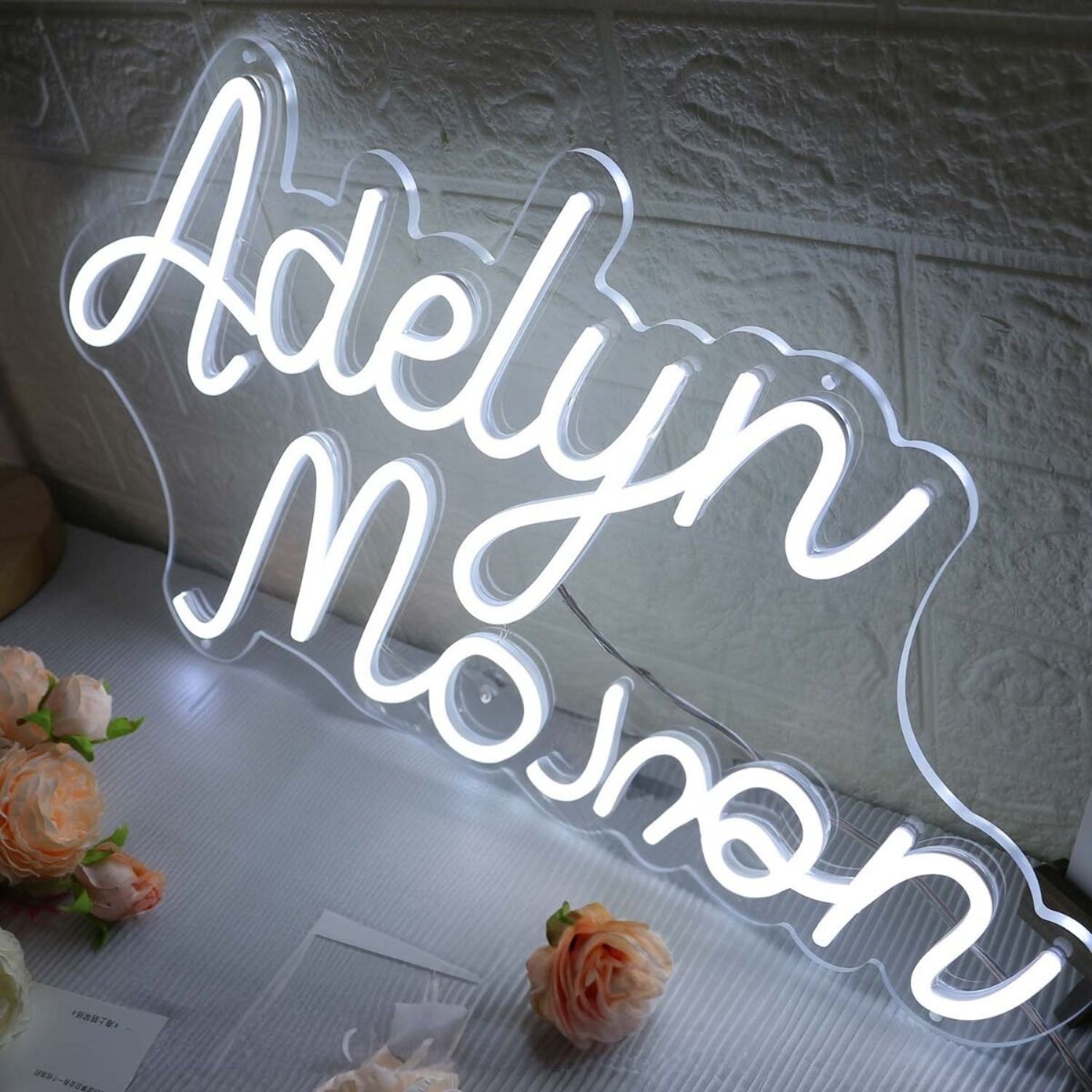 Adelyn Macon White Led Neon Sign - Shineneon