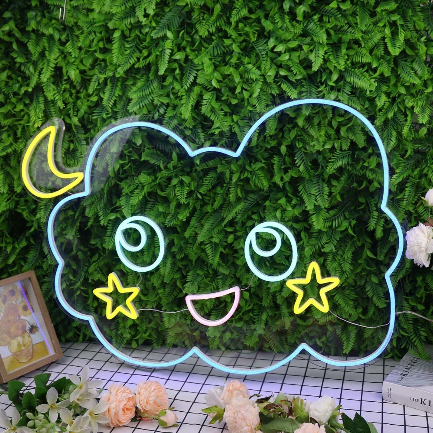Adorable Cloud With Moon And Stars Led Neon Sign - Shineneon