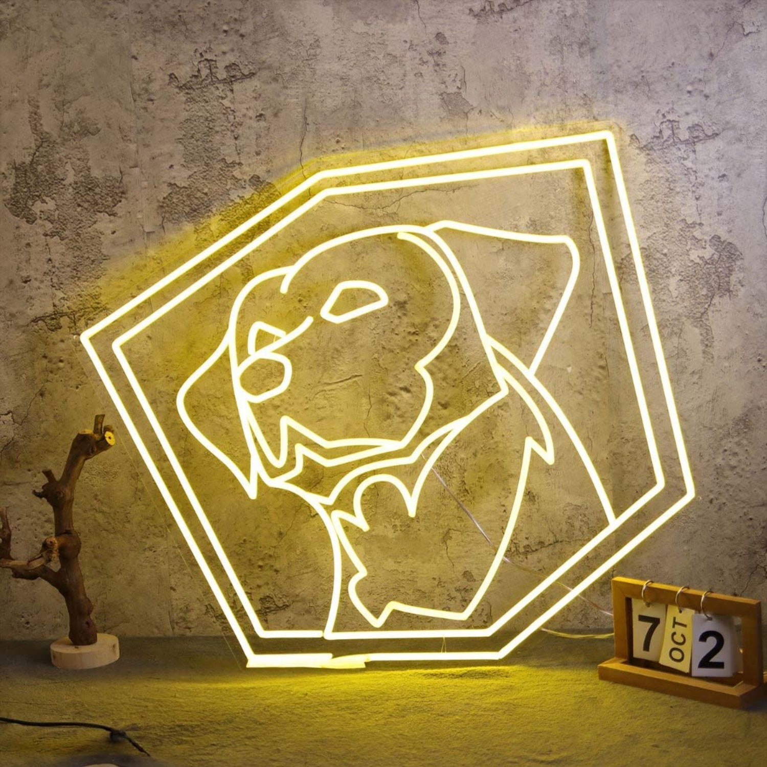 Adorable Puppy Yellow Aesthetic Led Neon Sign - Shineneon