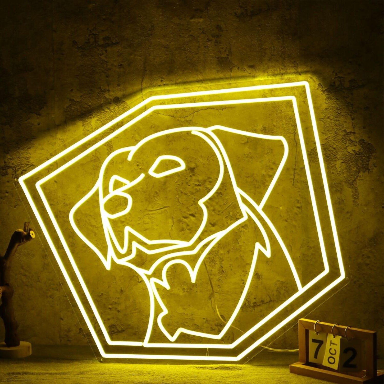 Adorable Puppy Yellow Aesthetic Led Neon Sign - Shineneon