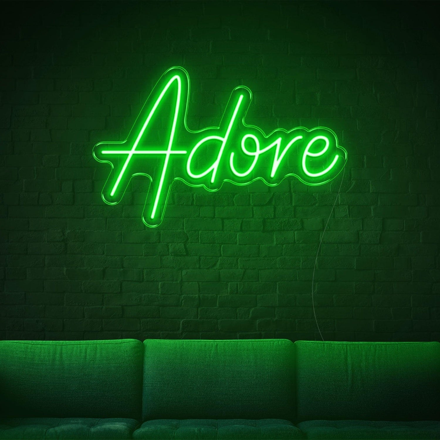 Adore White Led Neon Sign For Modern Home Cafe Studio Wall Decor | Shineneon