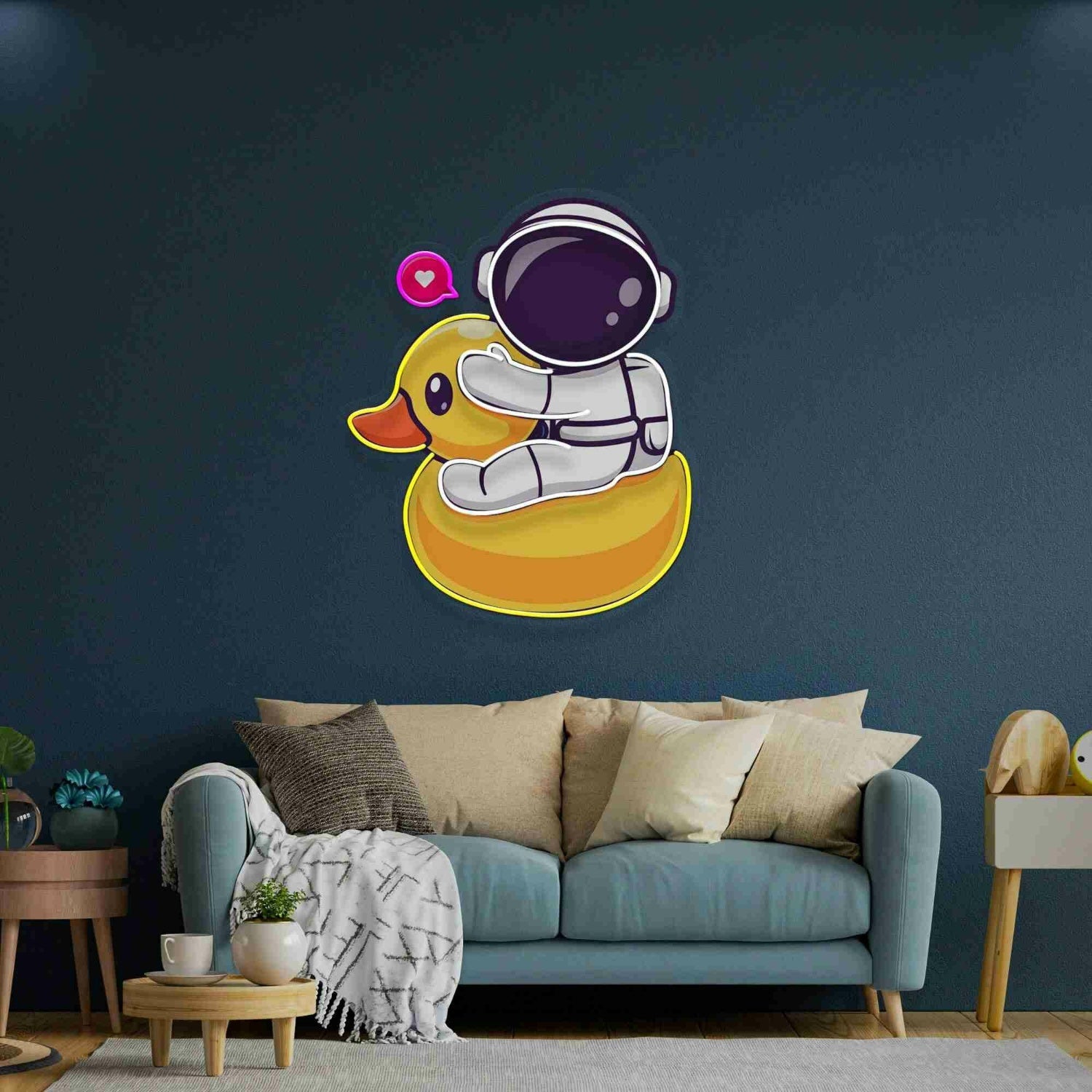 Adventure Duck Astronaut Led Uv Led Neon Sign Cosmic - Shineneon