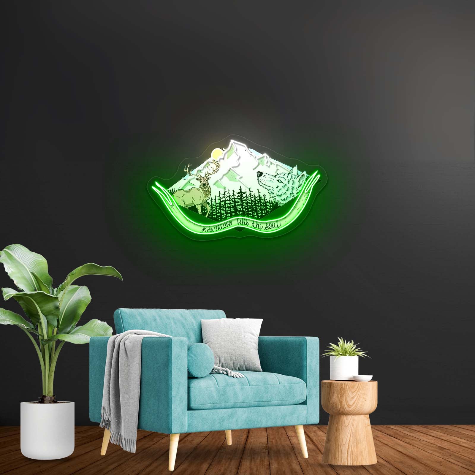 Adventure Fills The Soul Hiking Neon Signs For Outdoor Neon Signs Artwork