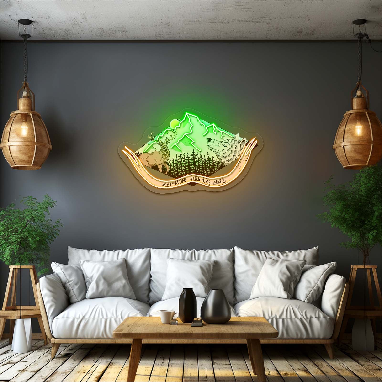 Adventure Fills The Soul Hiking Neon Signs For Outdoor Neon Signs Artwork