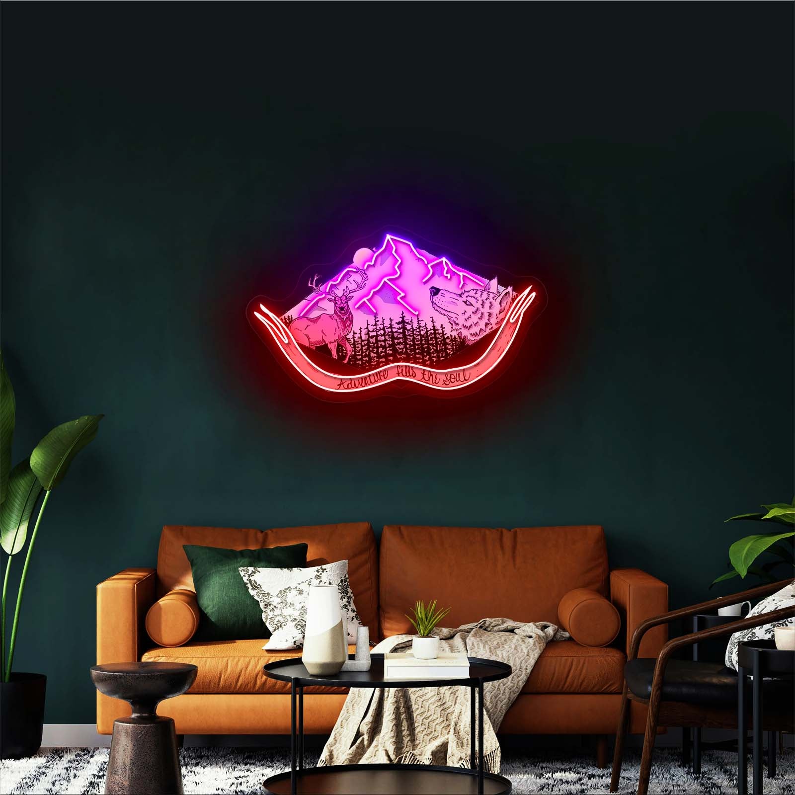 Adventure Fills The Soul Hiking Neon Signs For Outdoor Neon Signs Artwork