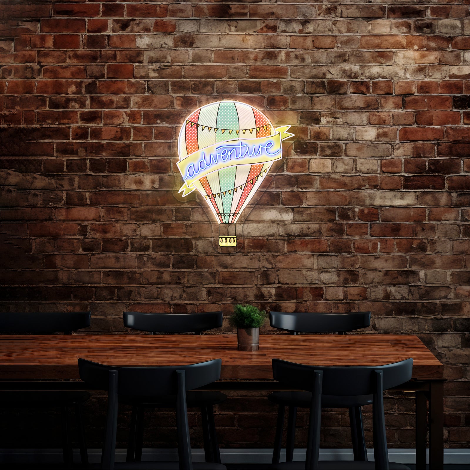 Adventure Hot Air Balloon Clear Neon Signs For Custom Led Signs Artwork For Kids