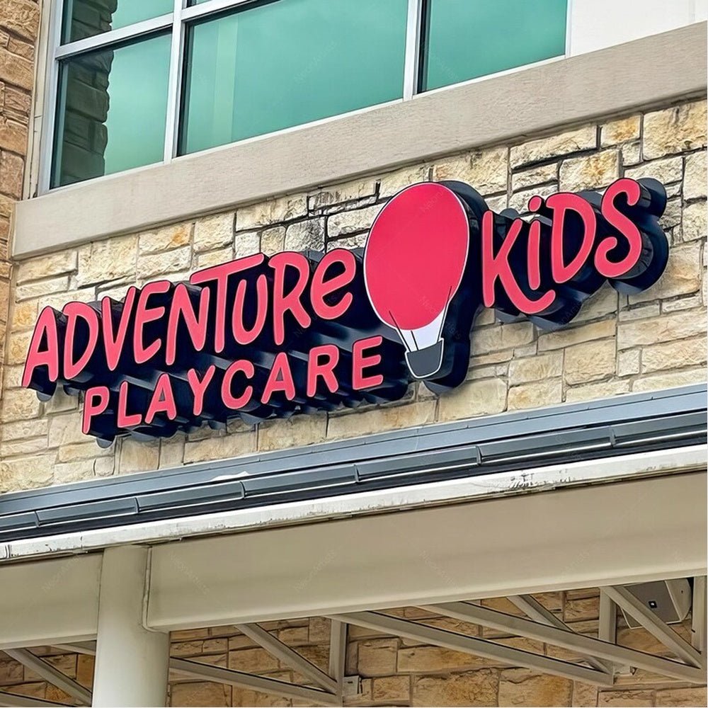 Adventure Kids Playcare 3D Frontlit And Backlit Channel Letter Led Light Sign - Shineneon