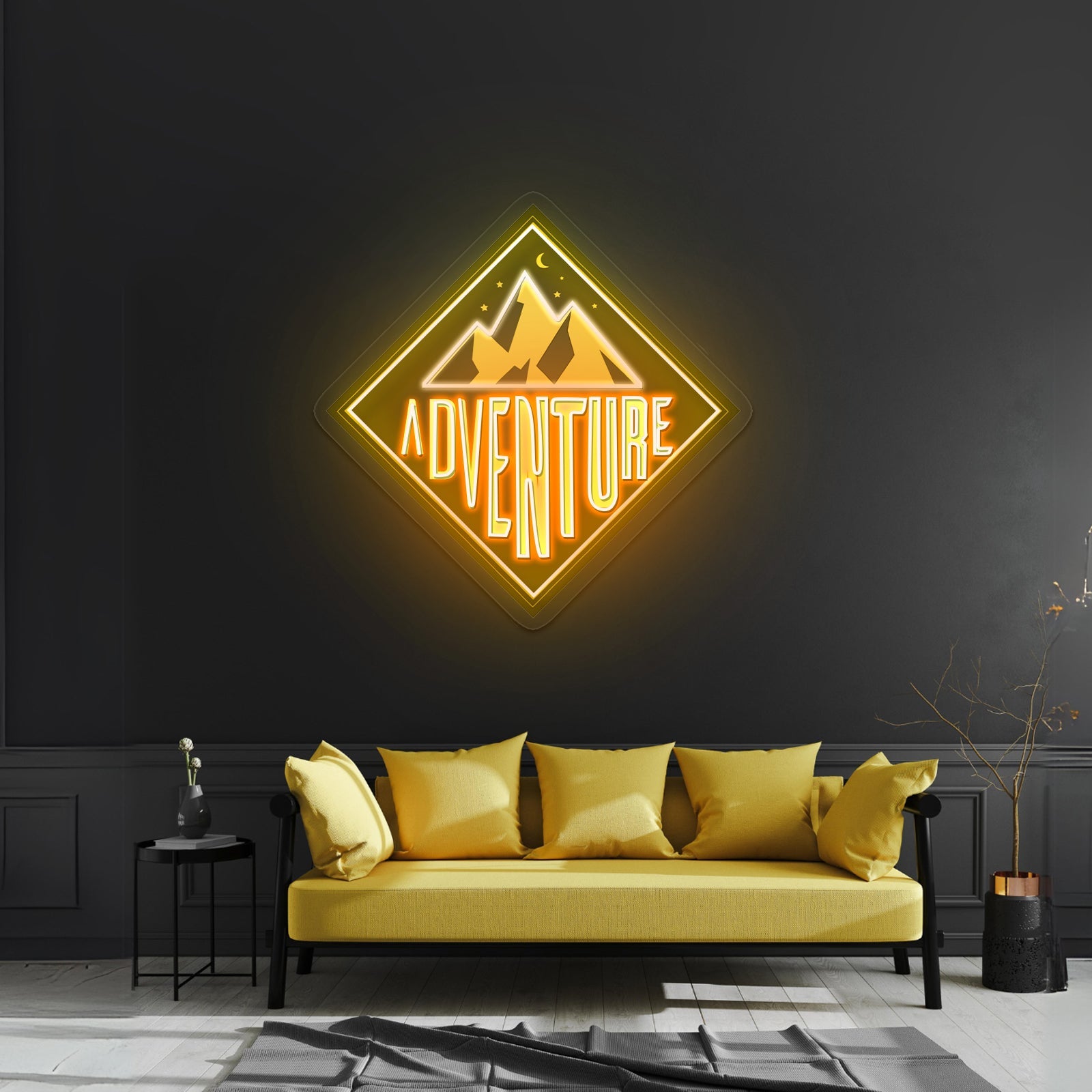 Adventure Mountains Vinyl Neon Signs Artwork For Sale - Shineneon