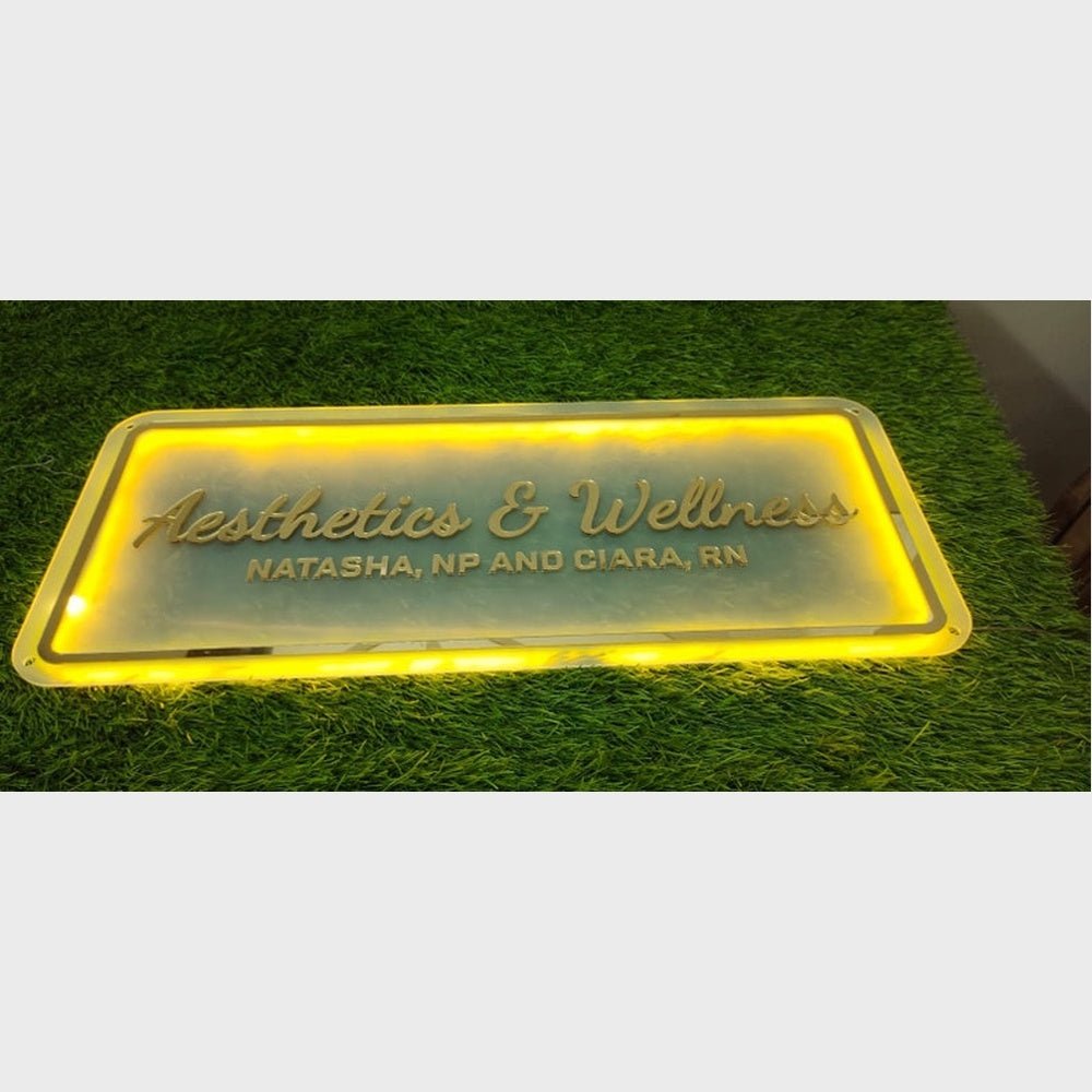 Aesthetic And Wellness Sign Acrylic Business Logo Sign - Shineneon