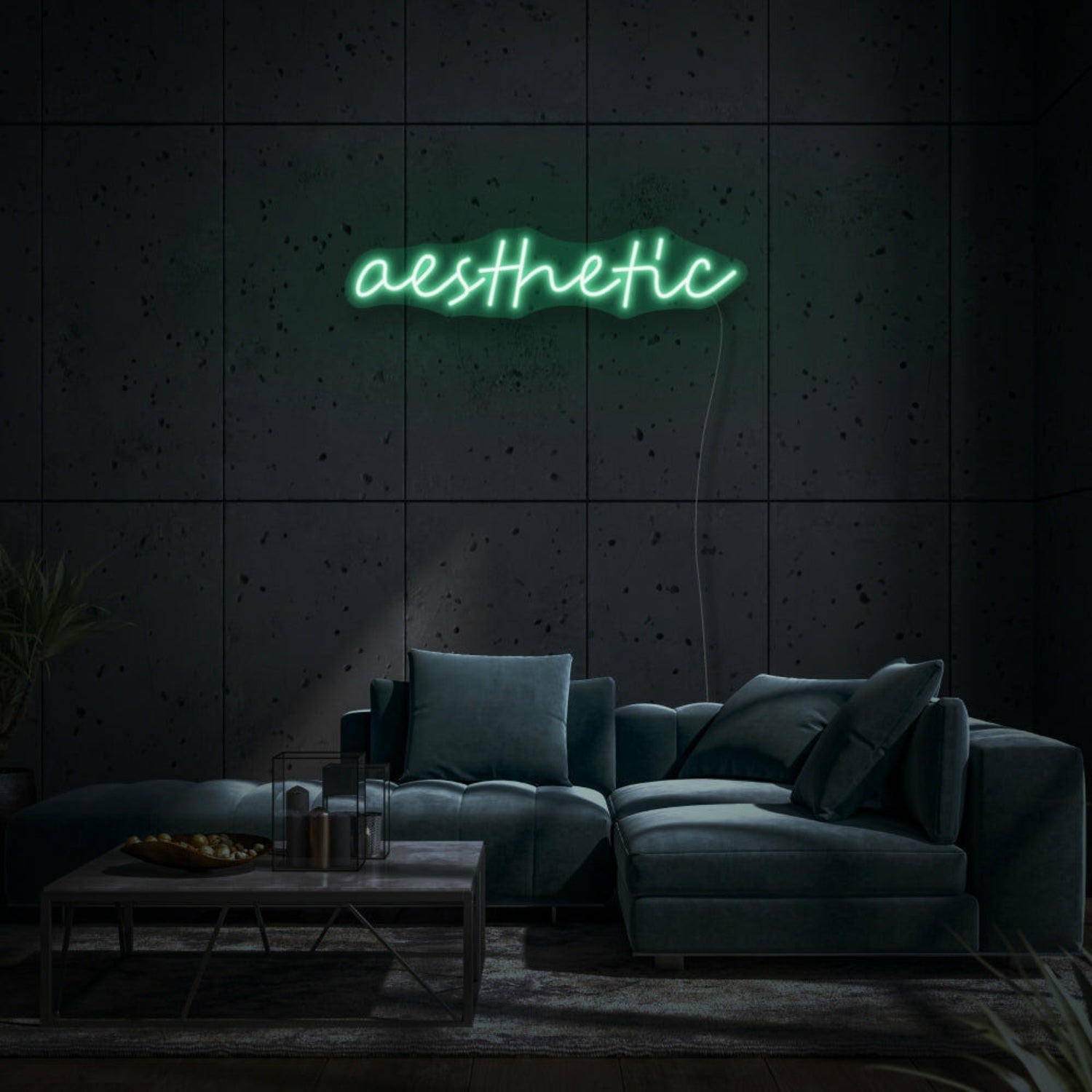 Aesthetic Cursive Neon Modern And Chic Design - Shineneon
