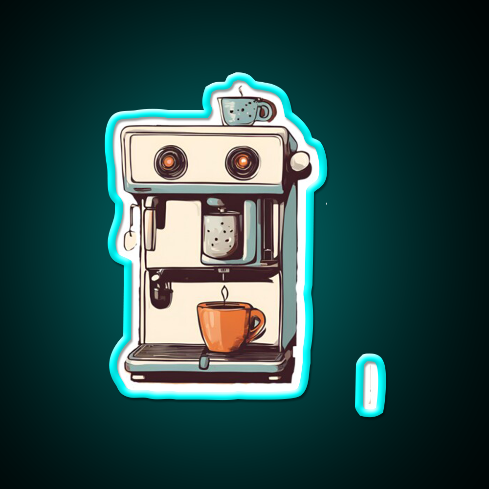 Aesthetic Espresso Machine Cafe Led Neon Sign Espresso Bar Art Rgb Color