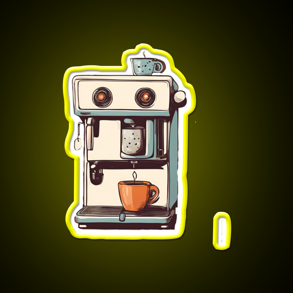 Aesthetic Espresso Machine Cafe Led Neon Sign Espresso Bar Art Rgb Color