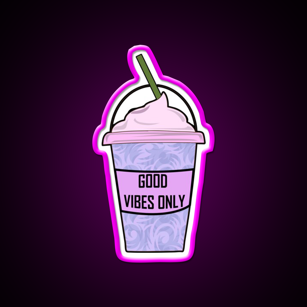 Aesthetic Iced Coffee Hydro Flask Cafe Led Neon Sign Espresso Bar Art Rgb Color