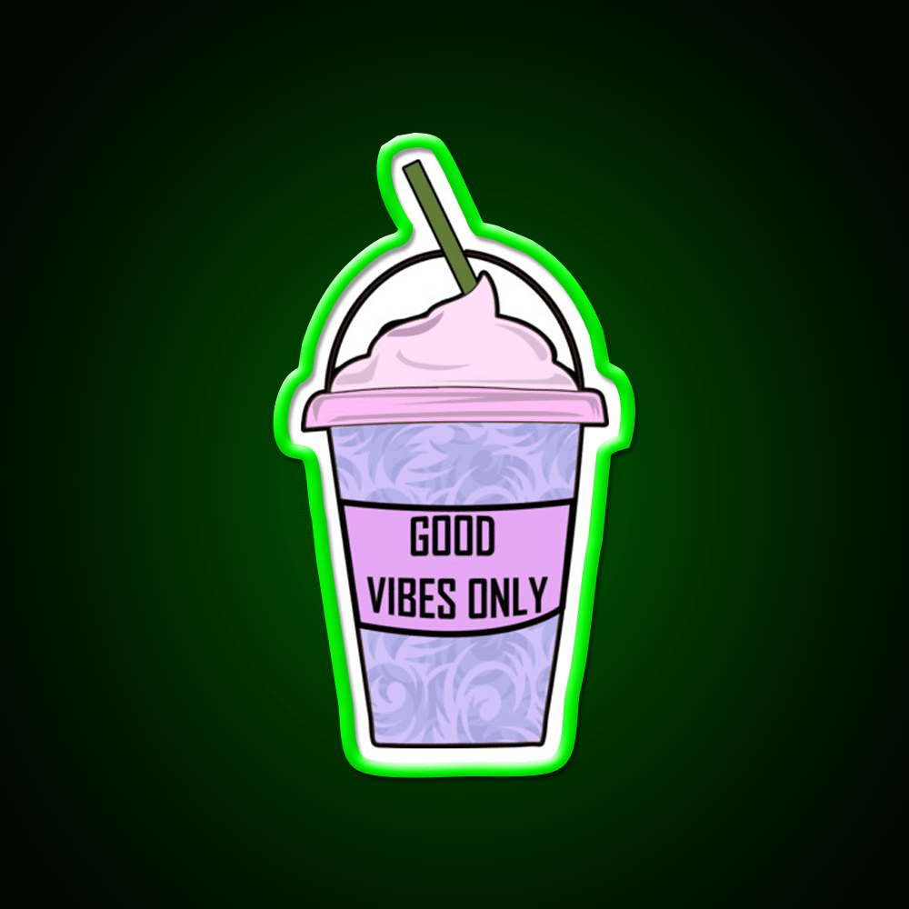 Aesthetic Iced Coffee Hydro Flask Cafe Led Neon Sign Espresso Bar Art Rgb Color - Shineneon