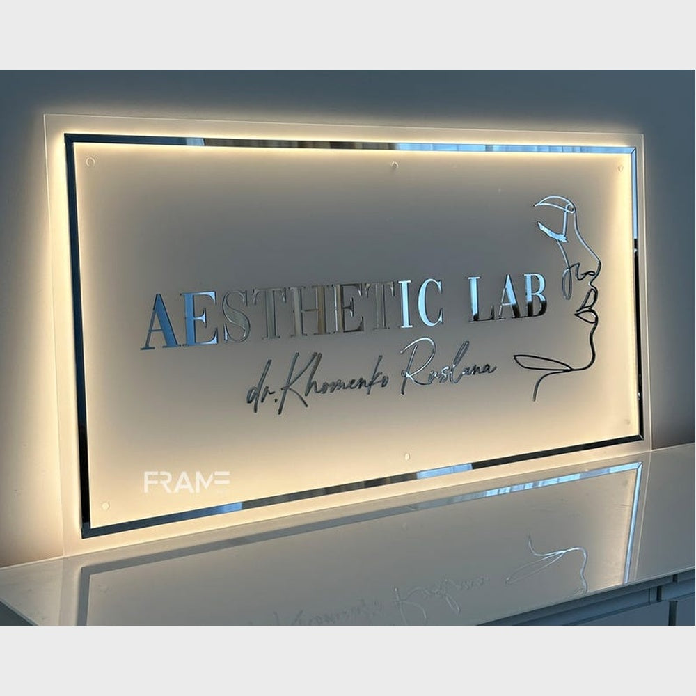 Aesthetic Lab Studio Acrylic Business Logo Sign