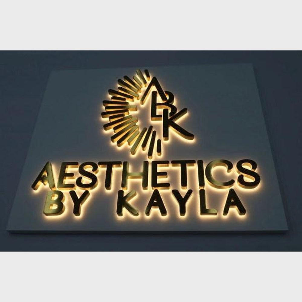 Aesthetics By Kayla 3D Backlit Channel Letters Led Light Sign - Shineneon