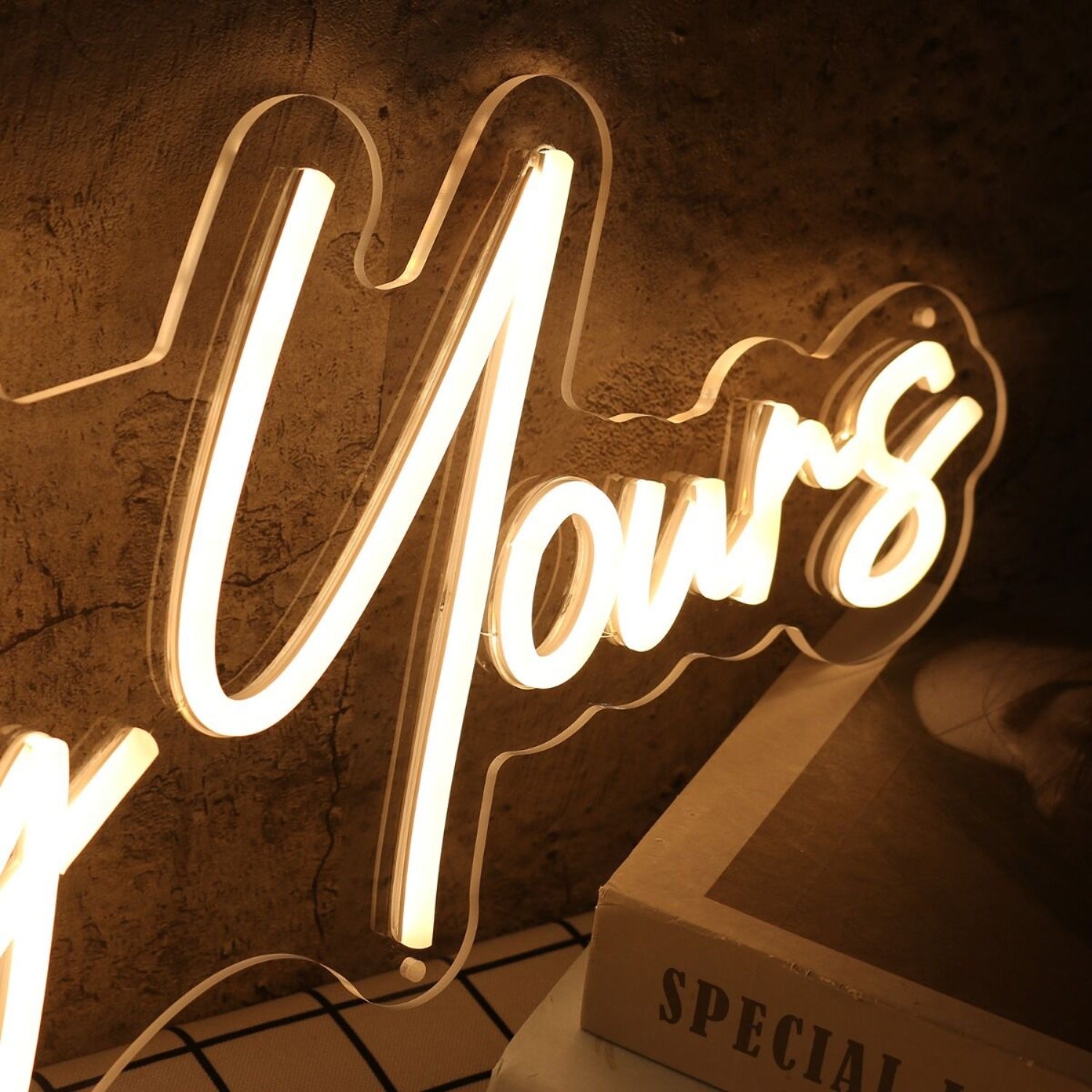 Aethetically Yours Yellow Led Neon Sign - Shineneon