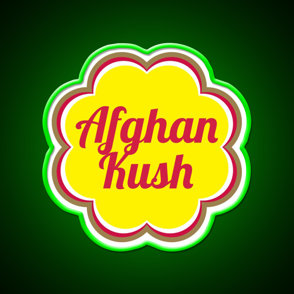 Afghan Kush Hemp Inspired Green Leaf Led Neon Sign Rgb Color - LED neon sign view 8