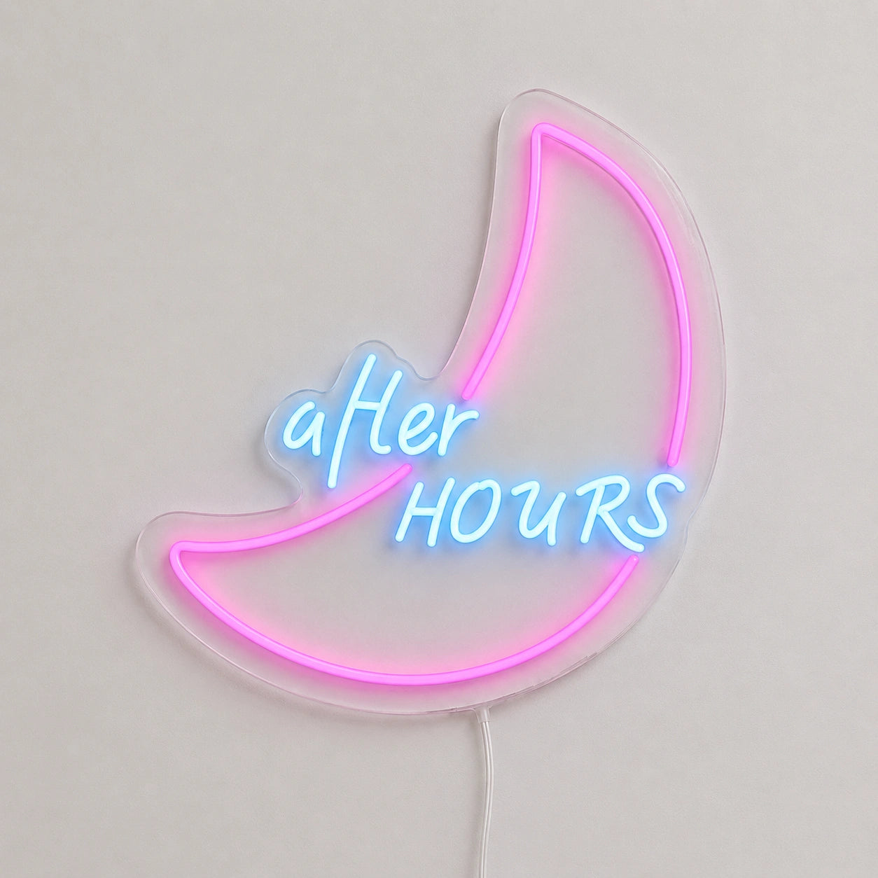 After Hours Crescent Neon Sign LED Neon Sign main product image