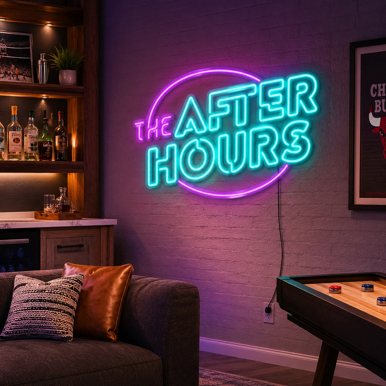 After Hours Retro Neon Sign LED Neon Sign real lifestyle scene