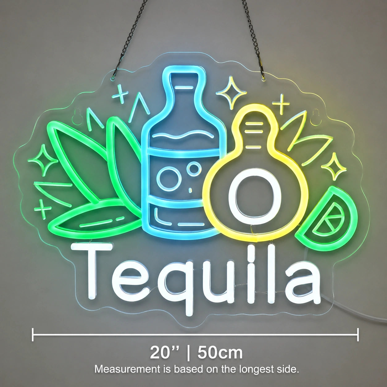 Agave Tequila Bottle Neon Sign LED Neon Sign size image