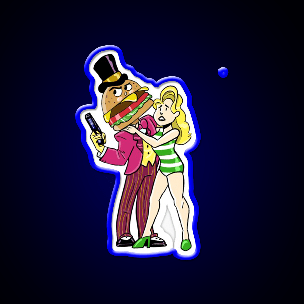 Agent Mccheese Fast Food Led Neon Sign For Burger Place Rgb Color - Shineneon