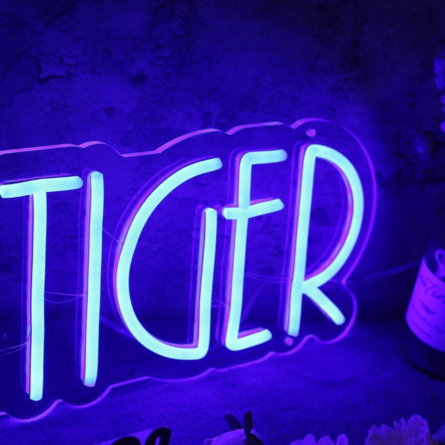 Agent Tiger Blue Led Neon Sign - Shineneon