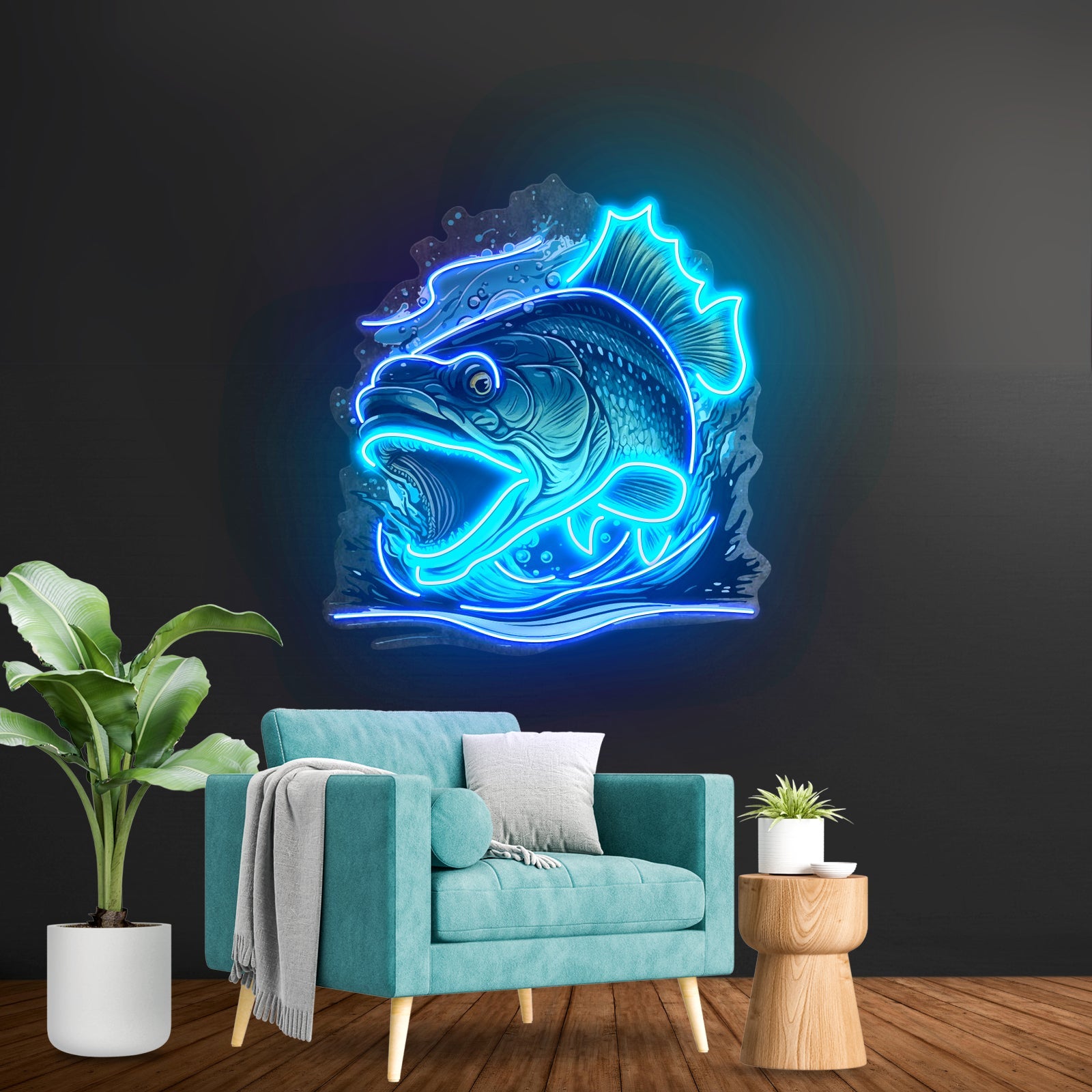 Aggressive Fish Counterattack Led Neon Sign Light Custom Led Signs - Shineneon
