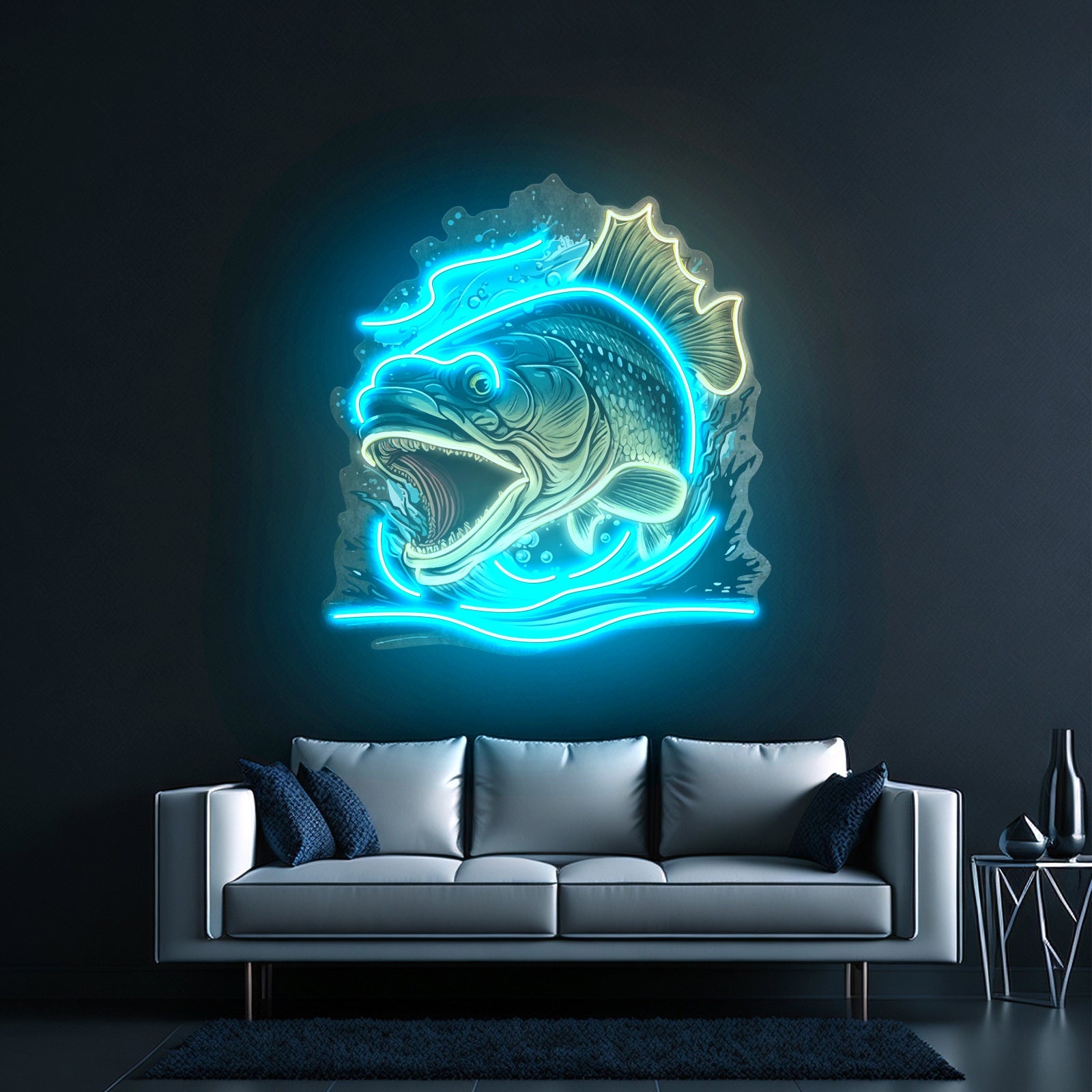 Aggressive Fish Counterattack Led Neon Sign Light Custom Led Signs - Shineneon