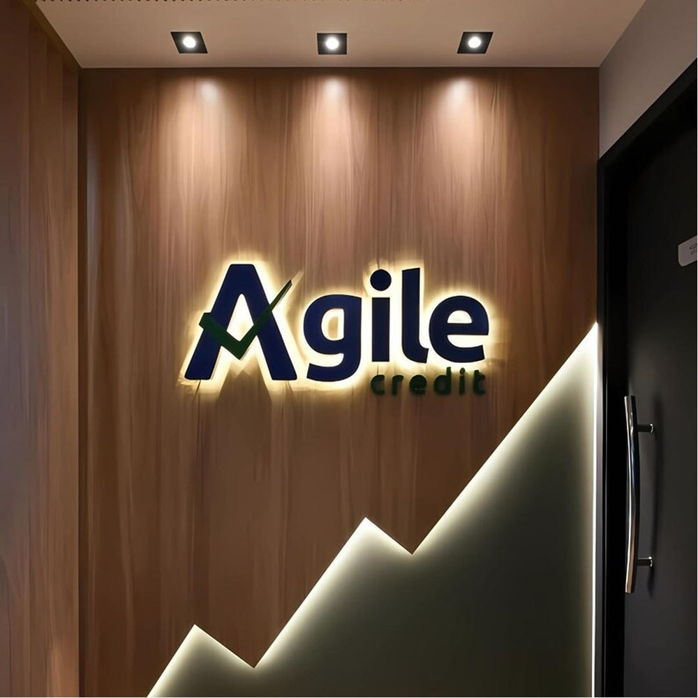 Agile Credit 3D Backlit Channel Letters Led Light Sign