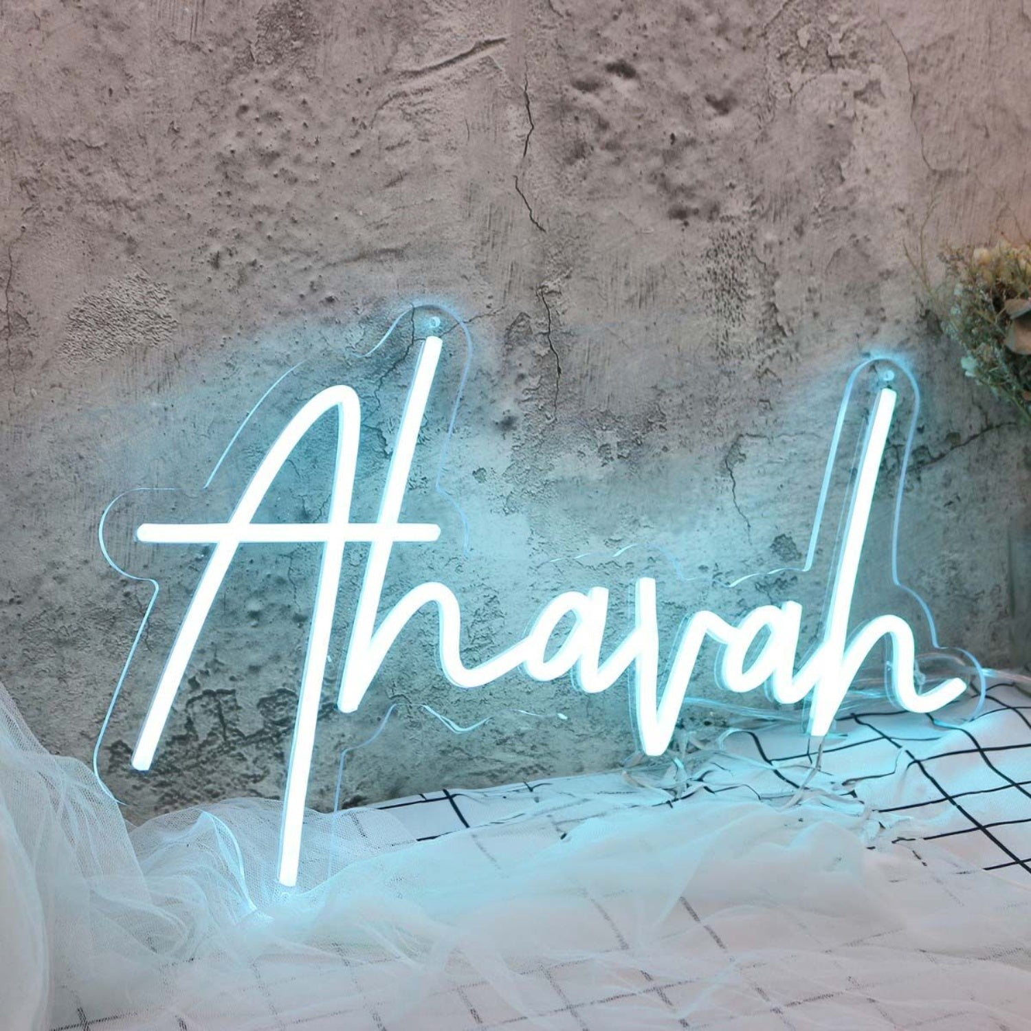 Ahavah Blue Led Neon Sign - Shineneon