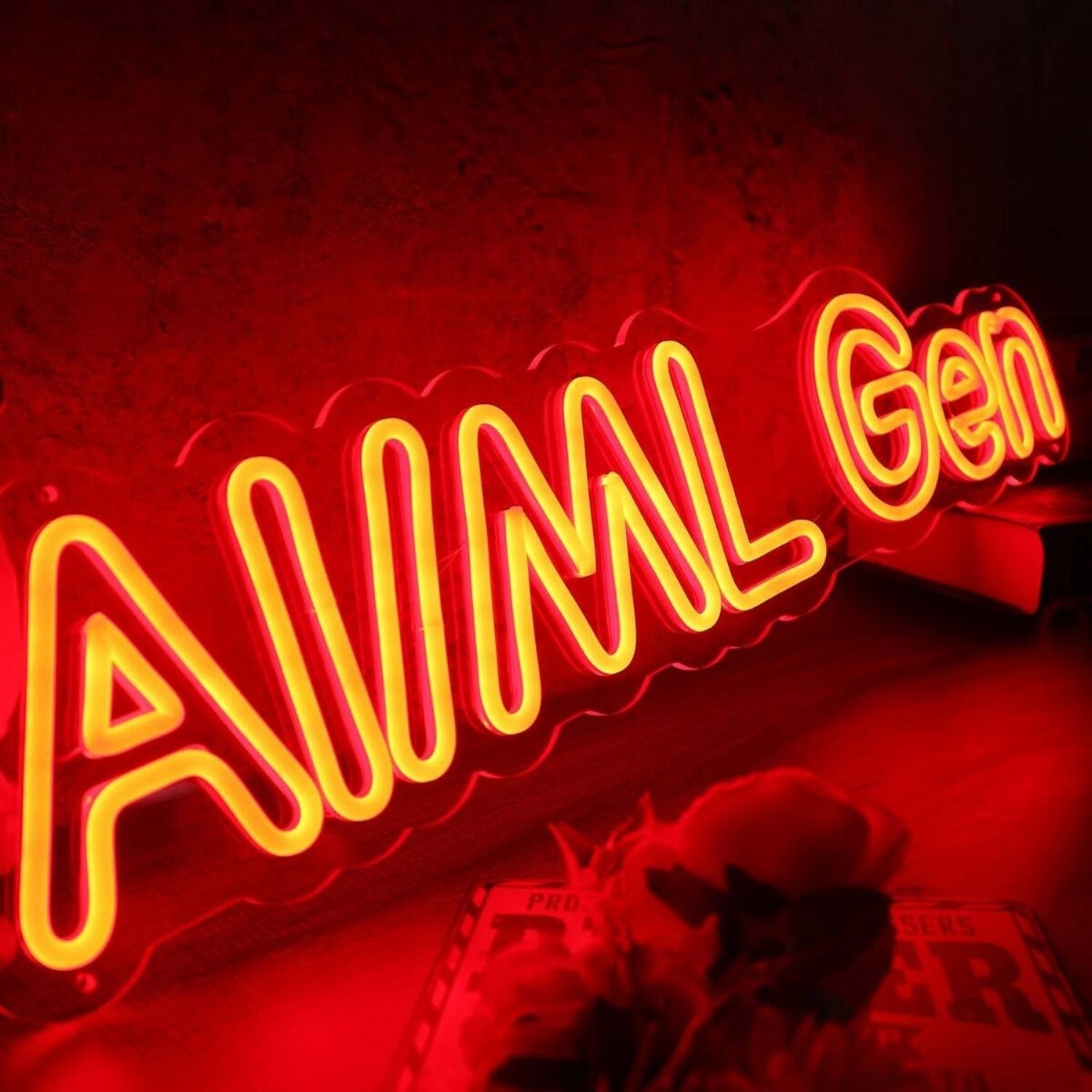 Ai Ml Gen Orange Led Neon Sign - Shineneon