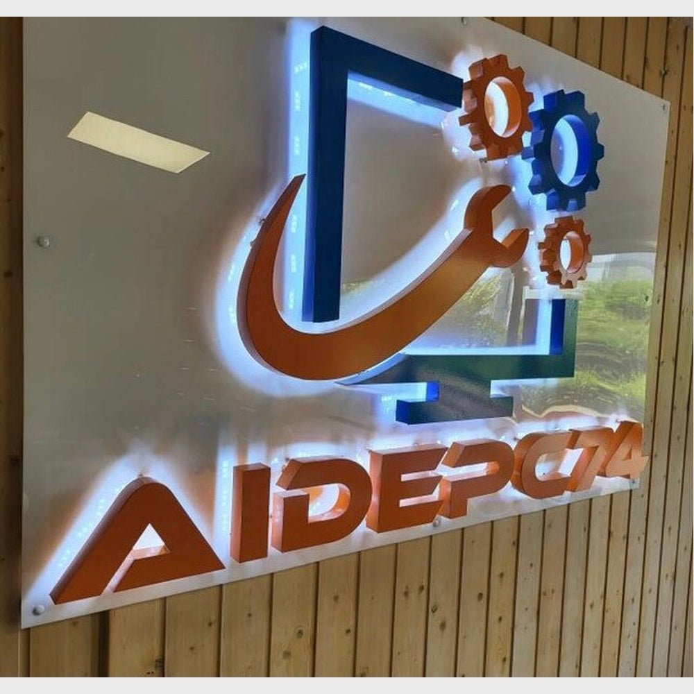 Aidepc74 Big Logo 3D Backlit Channel Letters Led Light Sign - Shineneon