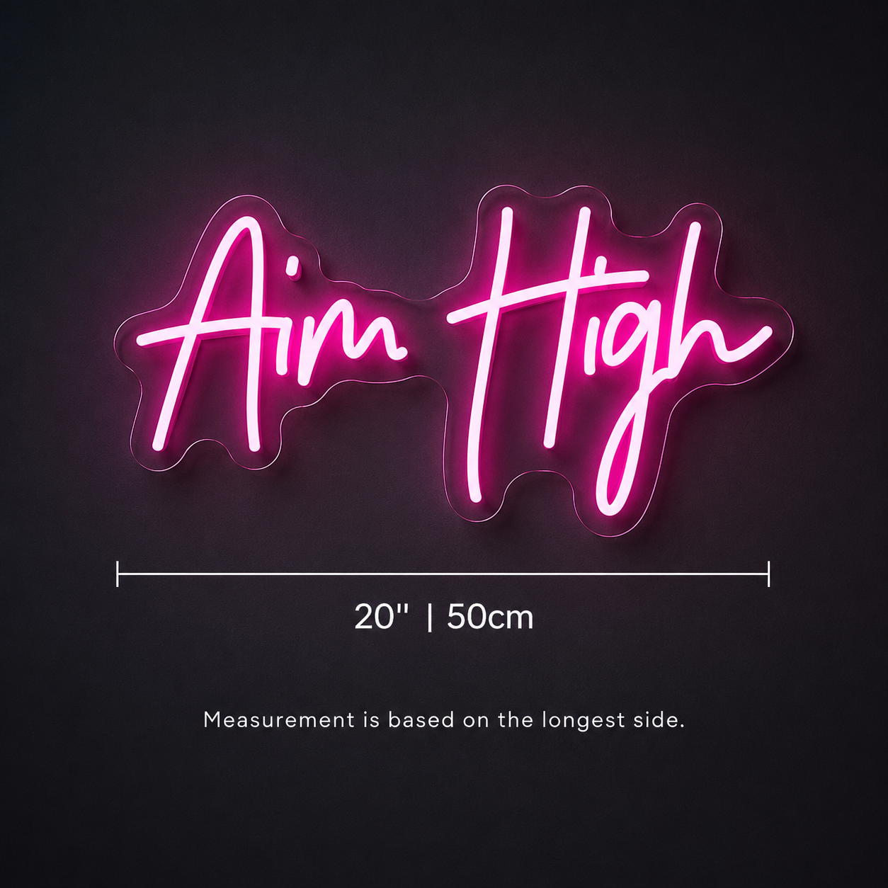 Aim High Is Wall Decor LED Neon Sign - 04 Size Image