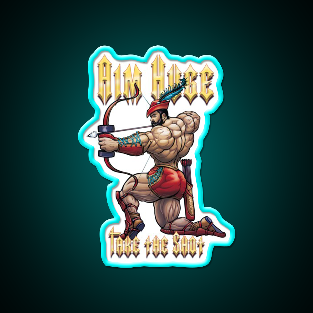 Aim Huge Gym Fitness Led Neon Sign Rgb Color