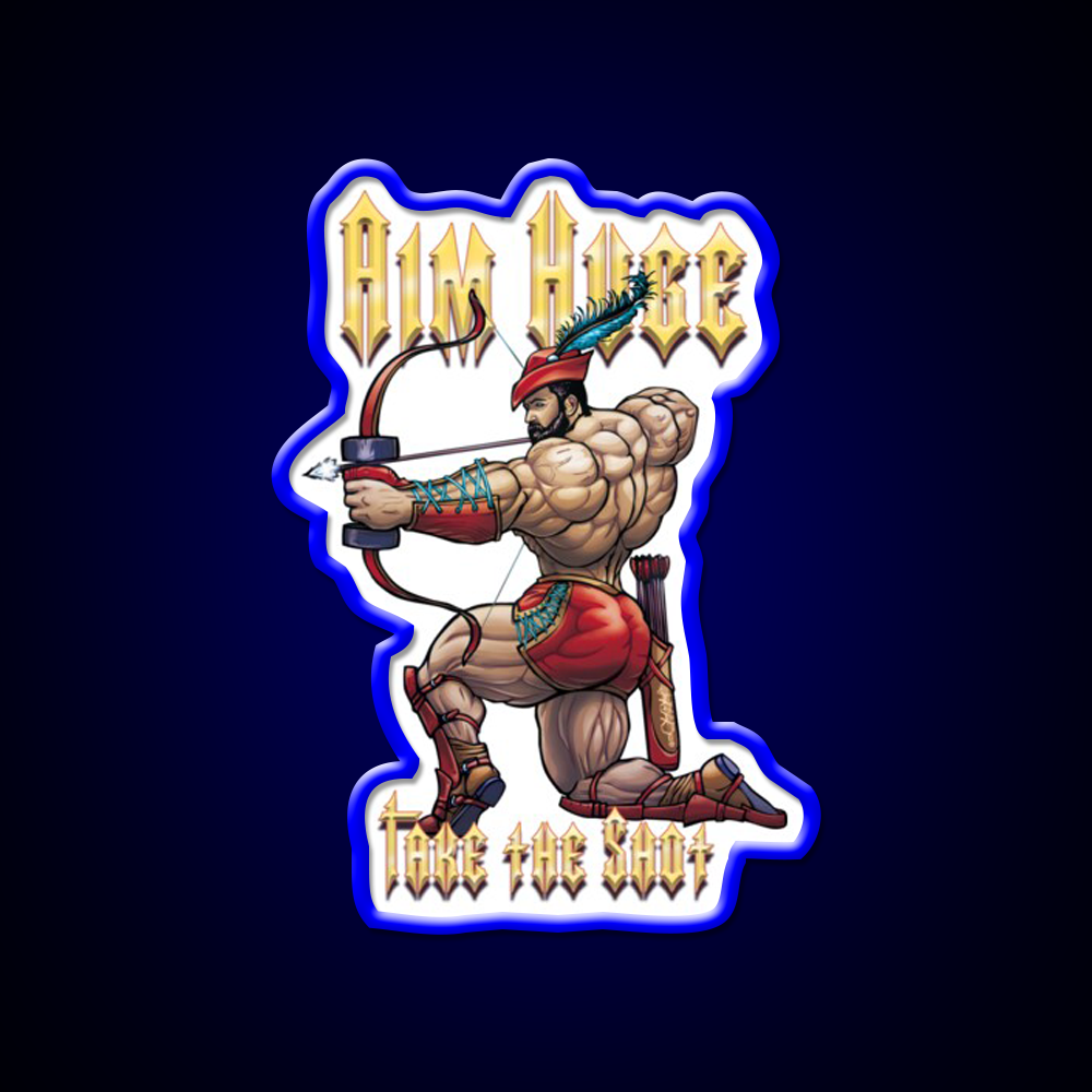 Aim Huge Gym Fitness Led Neon Sign Rgb Color