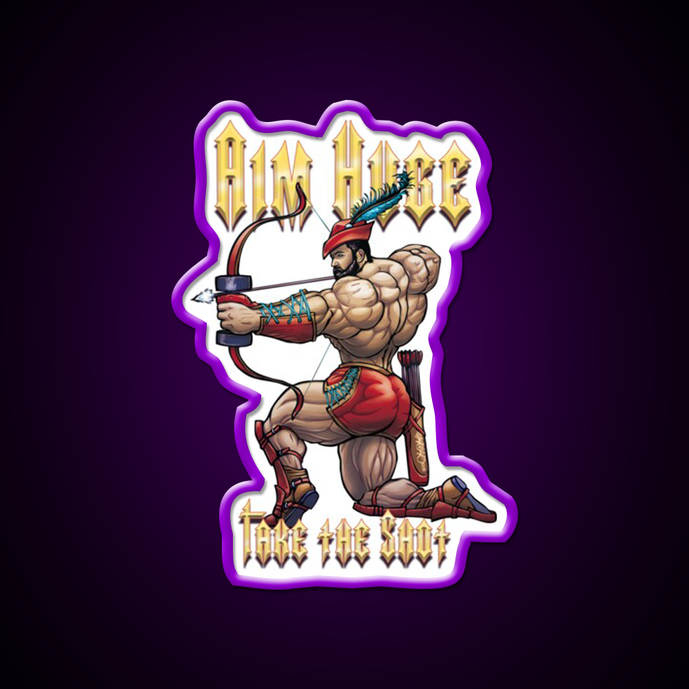 Aim Huge Gym Fitness Led Neon Sign Rgb Color