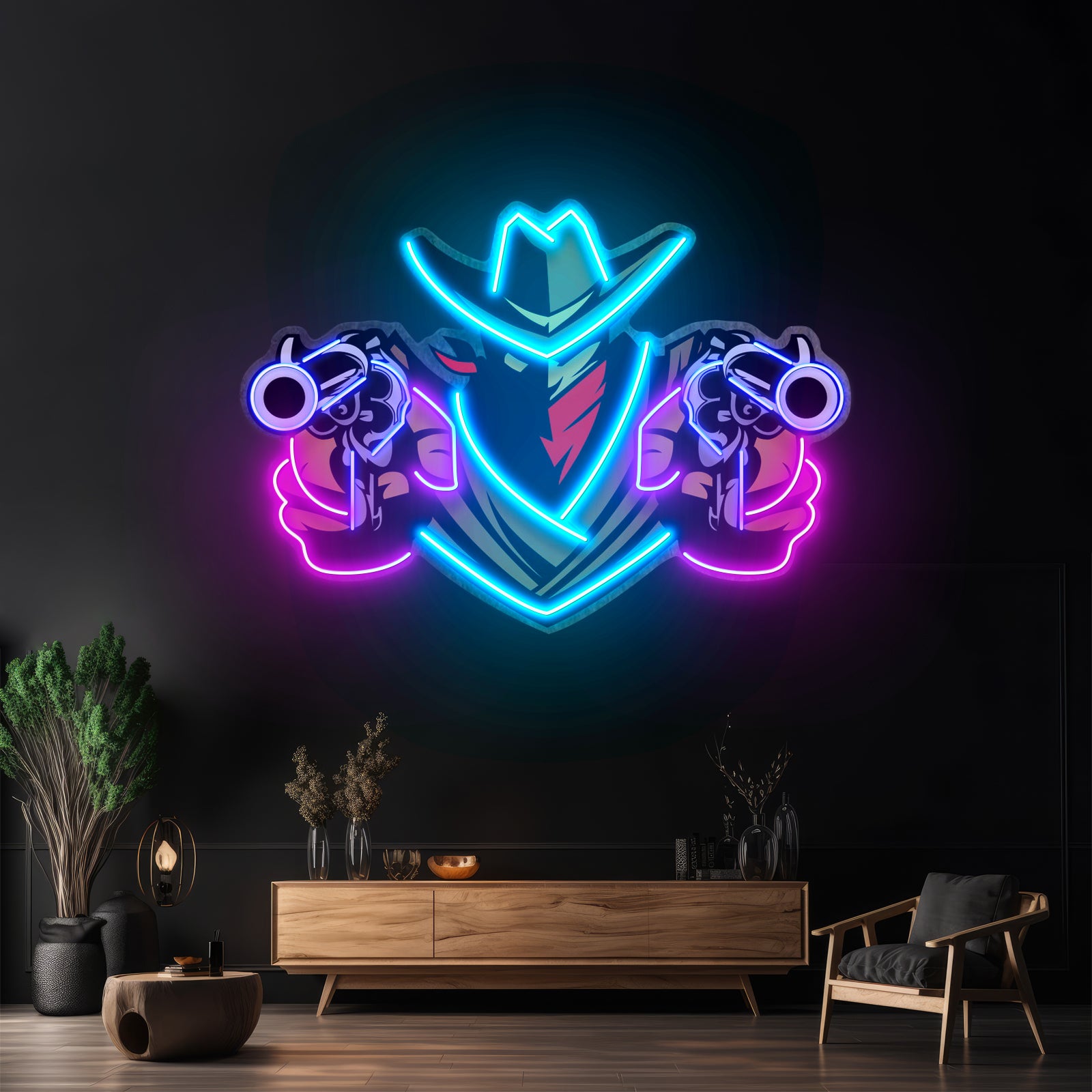 Aiming Guns Led Neon Sign Light Custom Led Signs