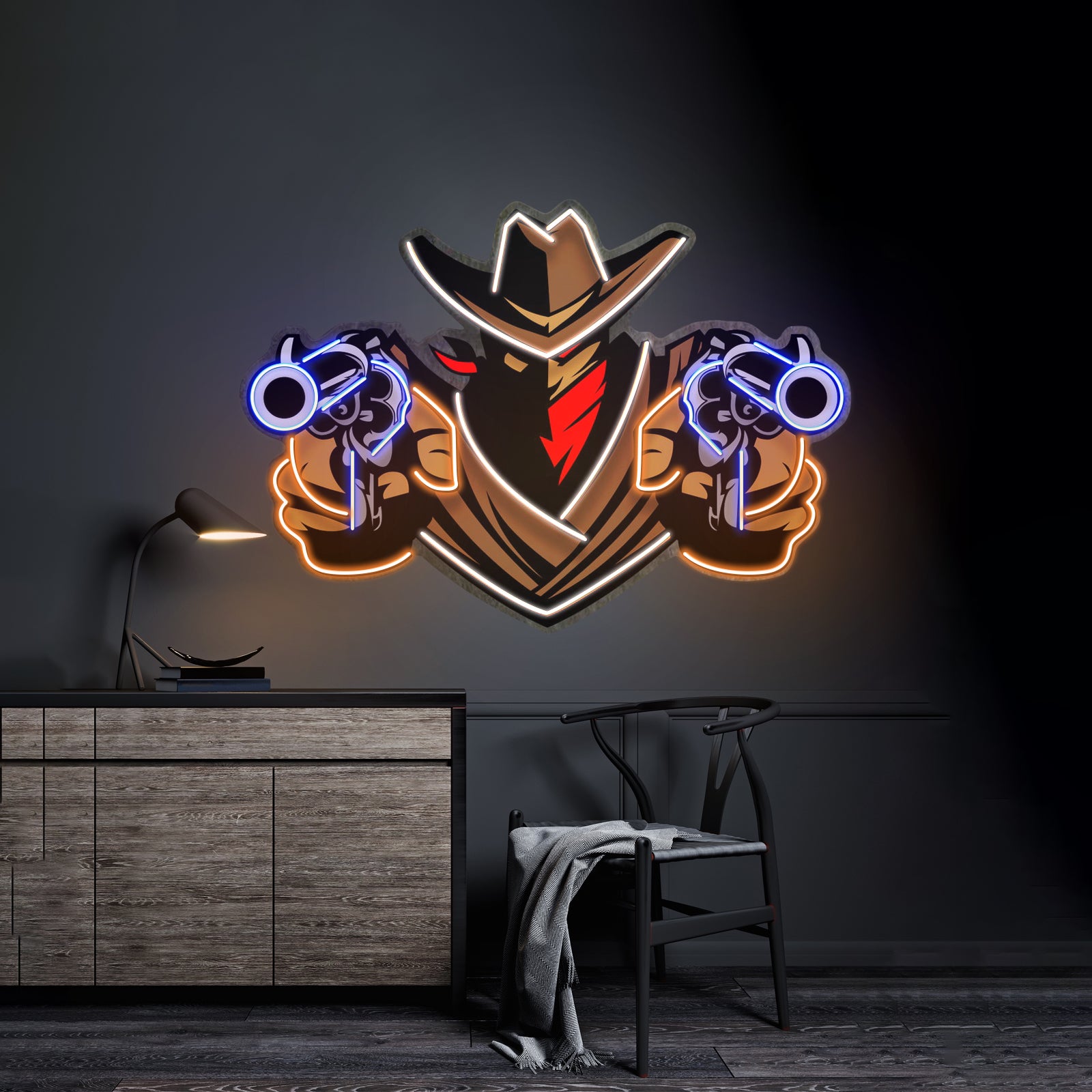 Aiming Guns Led Neon Sign Light Custom Led Signs