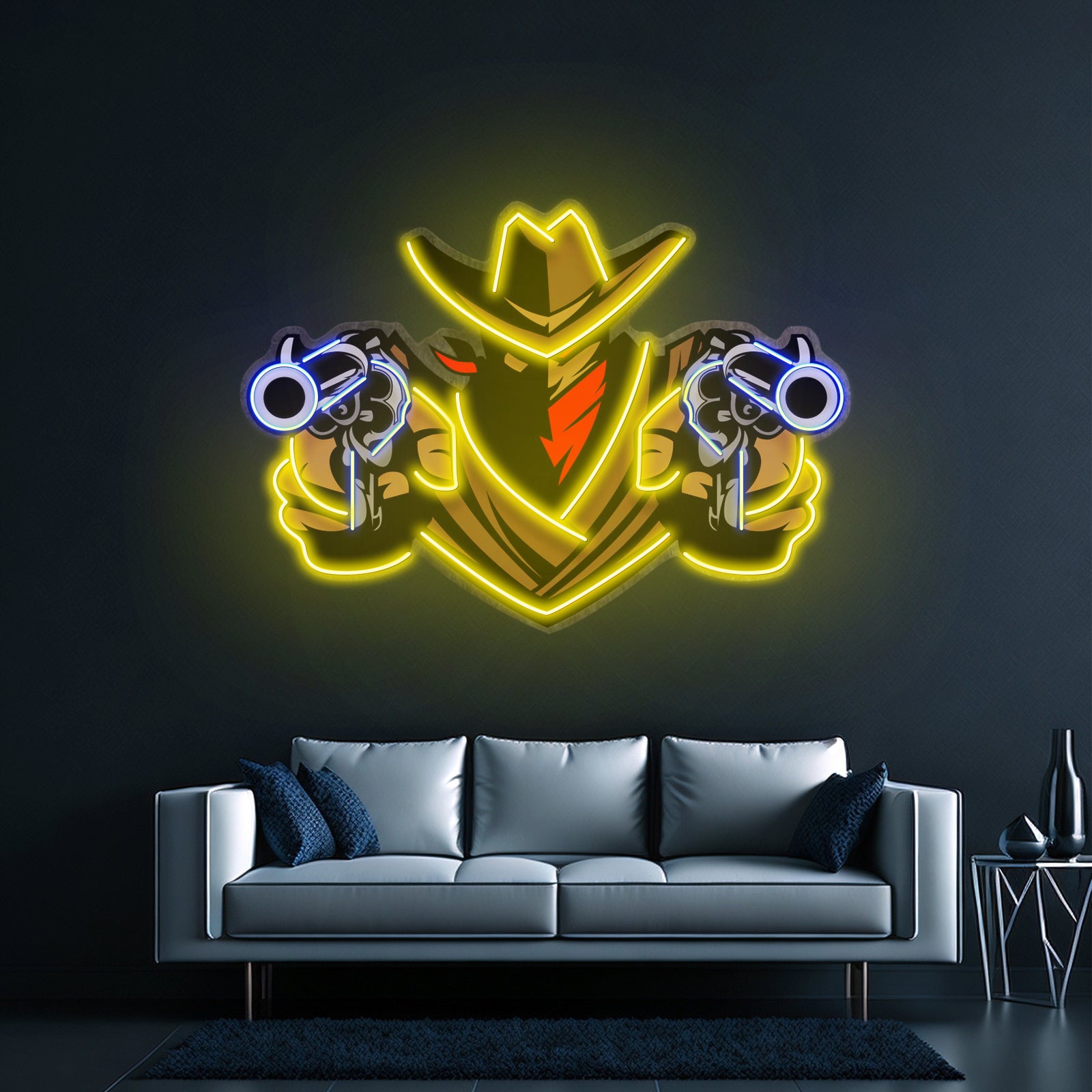 Aiming Guns Led Neon Sign Light Custom Led Signs