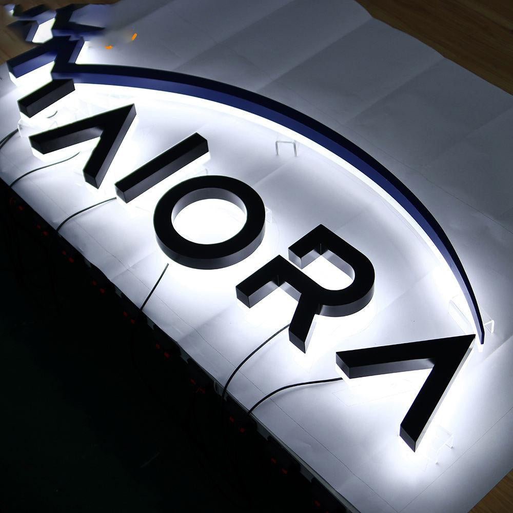 Aiora 3D Backlit Letters Business Metal Led Sign - Shineneon