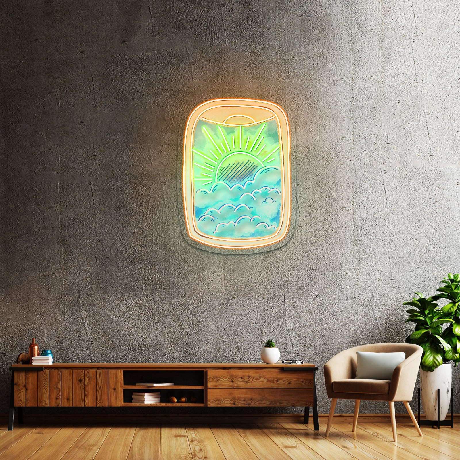 Airplane Window Travel Neon Signs For Neon Wall Signs Artwork