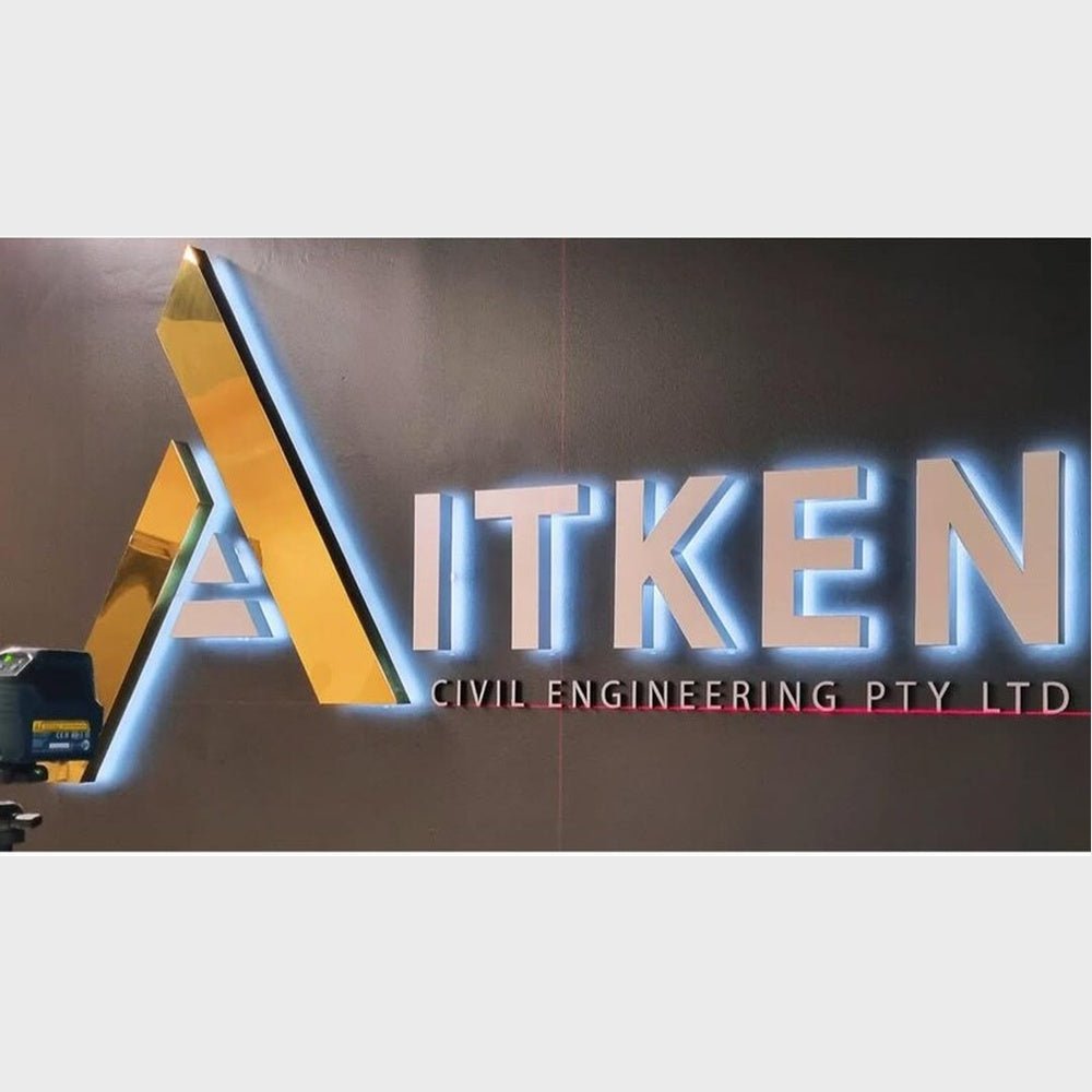 Aitken With Logo 3D Backlit Channel Letters Led Light Sign - Shineneon