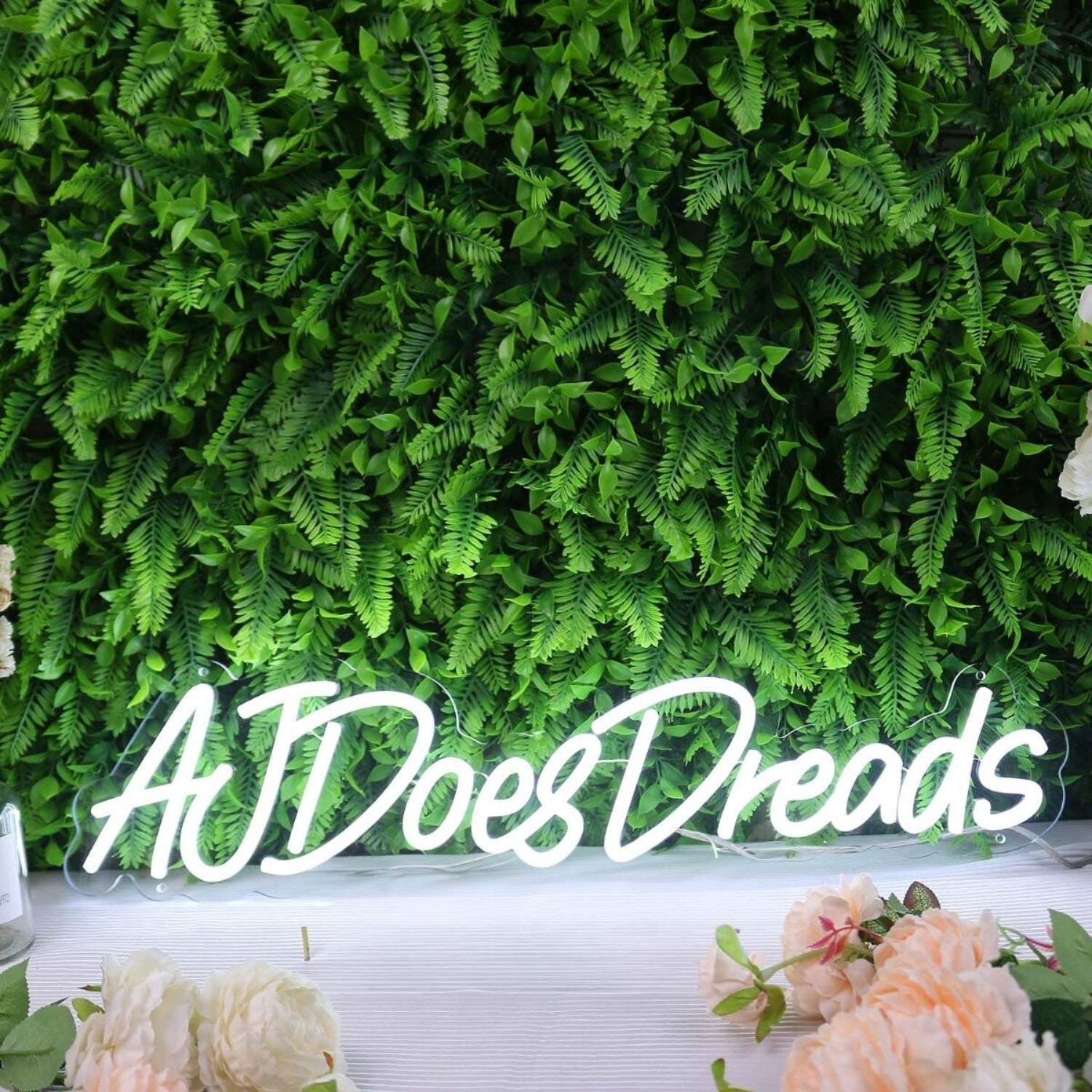 Aj Does Dreads White Led Neon Sign - Shineneon