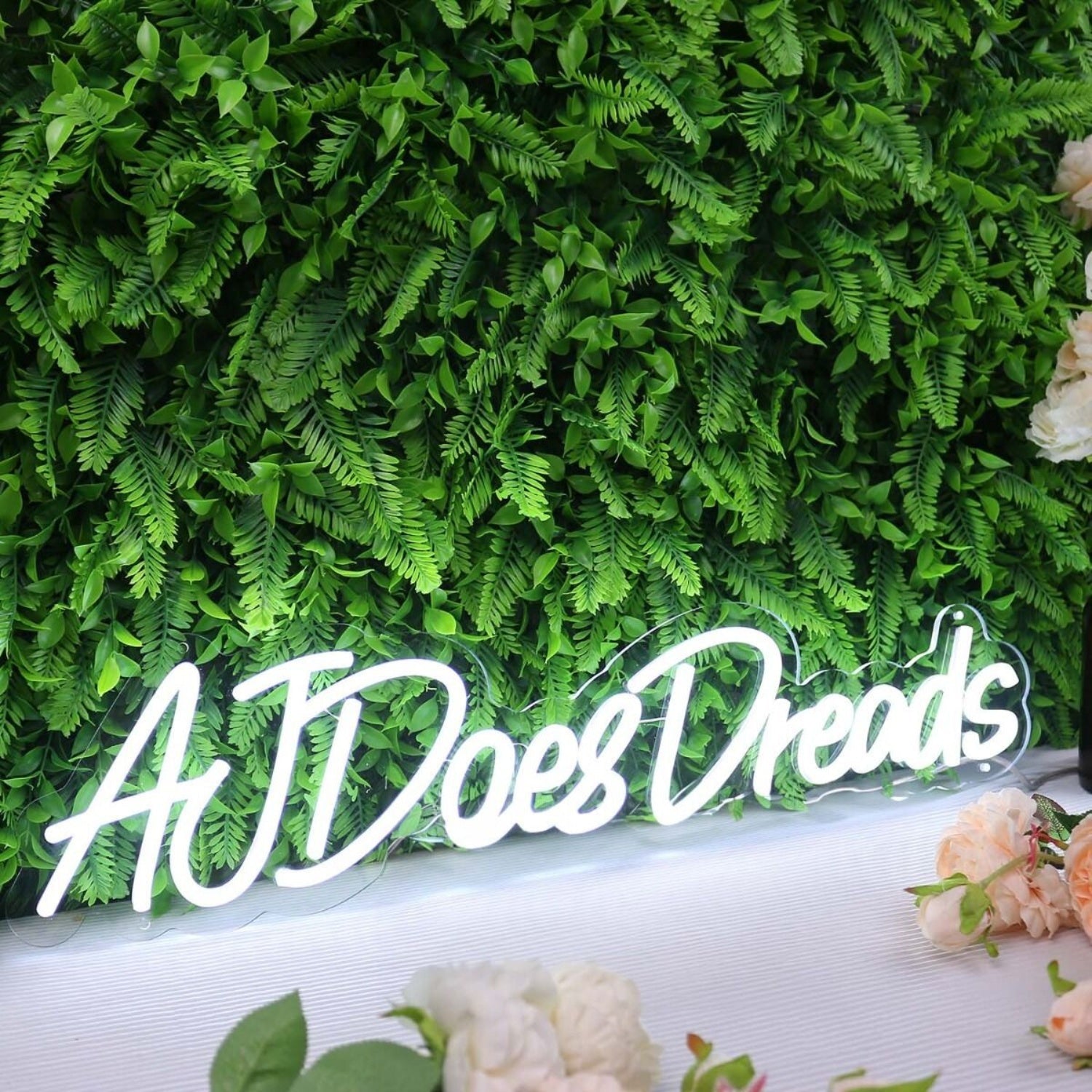 Aj Does Dreads White Led Neon Sign - Shineneon