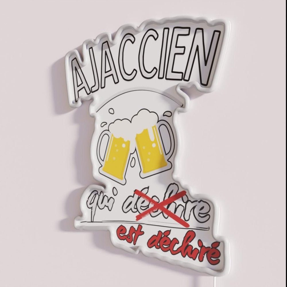 Ajaccio Beer Lover Gift For Men Rgb Led Neon Sign - Shineneon