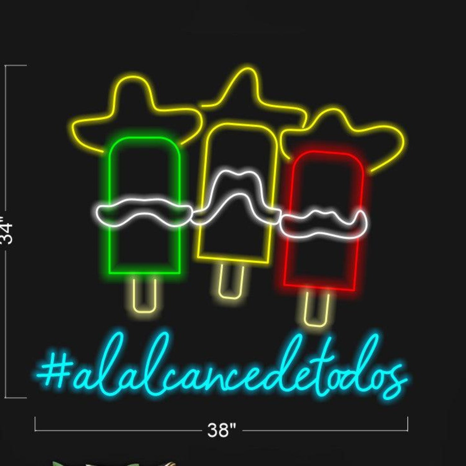 Al Alcance De Todos Multicolor Ice Pop Led Neon Sign For Cafe Dessert Decor | Shineneon